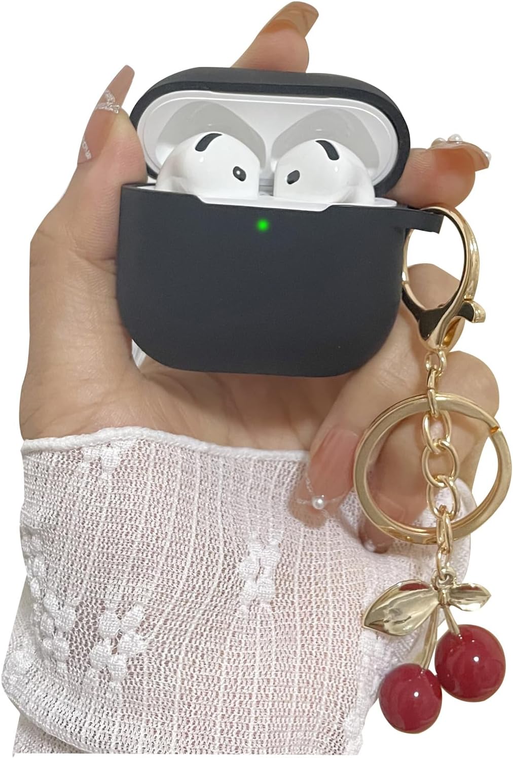 Chic Black Silicone Case for Airpods 4 by EALOQ