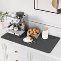 Coffee Mat Dish Drying Mat for Counter - Absorbent Dark Gray 31.5 x 17