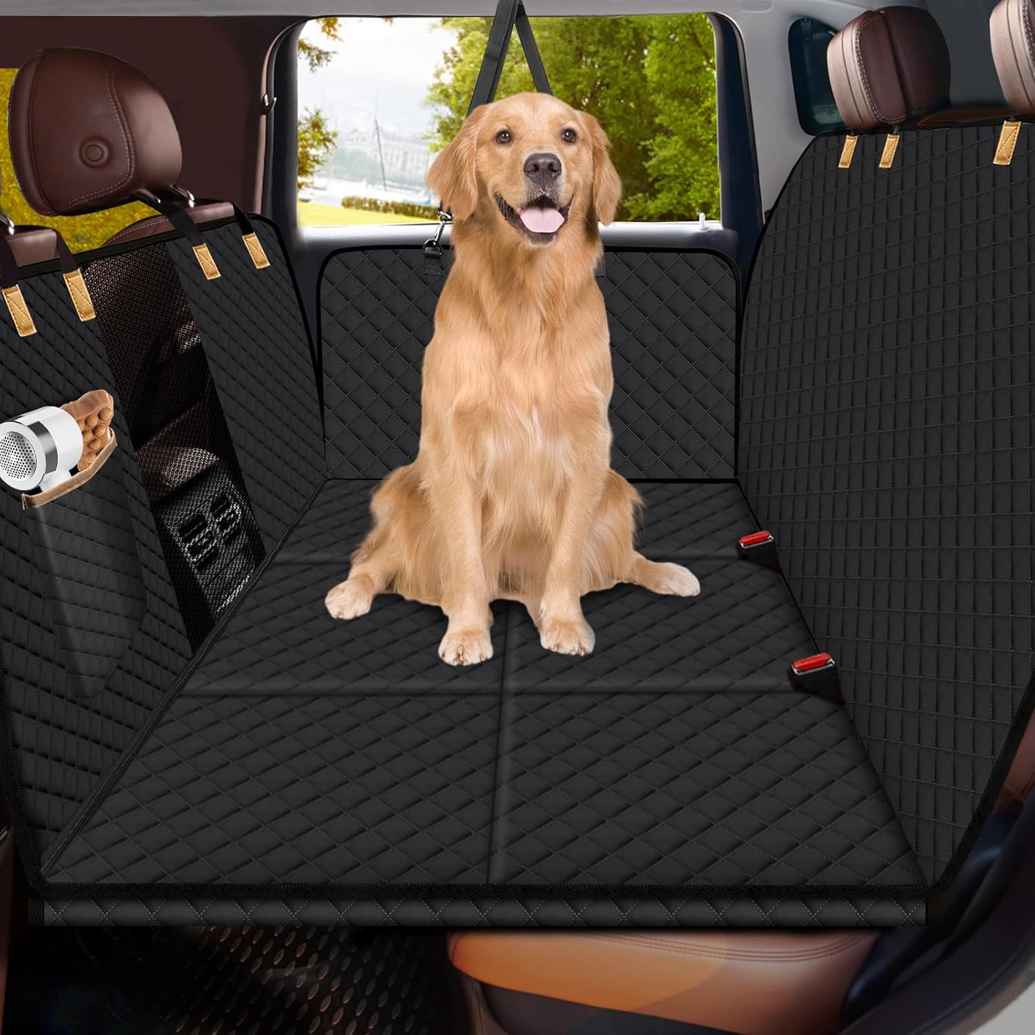 Protective Dog Car Hammock - Lekereise black