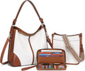 Purses for Women 3PCS Set - Large Leather Crossbody, Hobo & Wallet