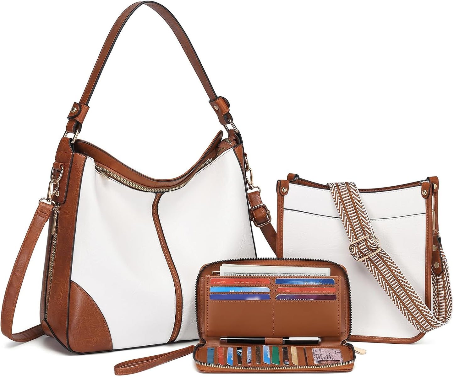 Purses for Women 3PCS Set: Stylish Leather Crossbody Bags