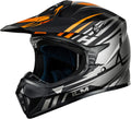 Adult XL Orange Gray Dirt Bike Helmet - DOT Certified