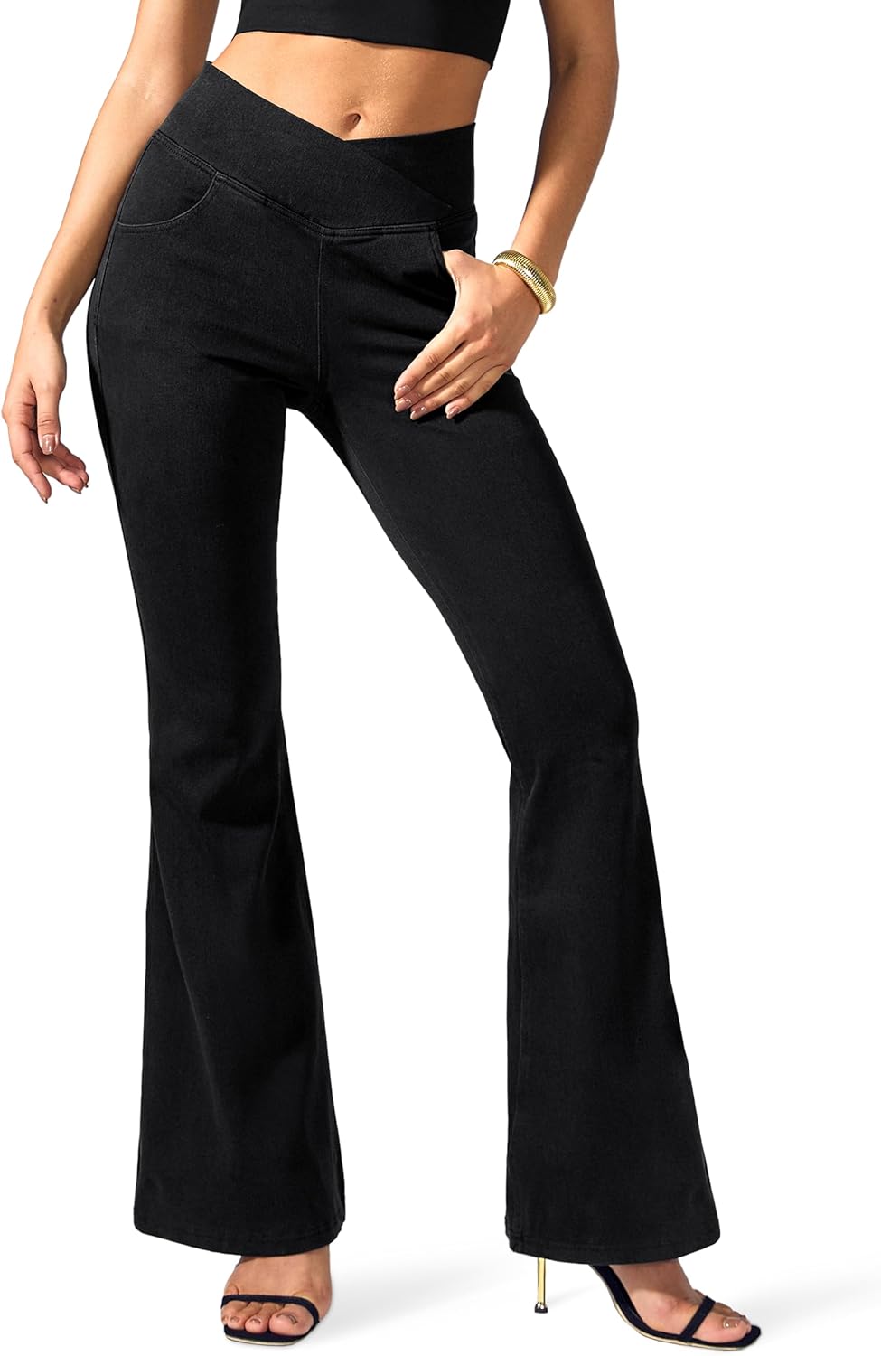 Rammus Flare Jeans for Women: Trendy High Waisted Bell Bottoms