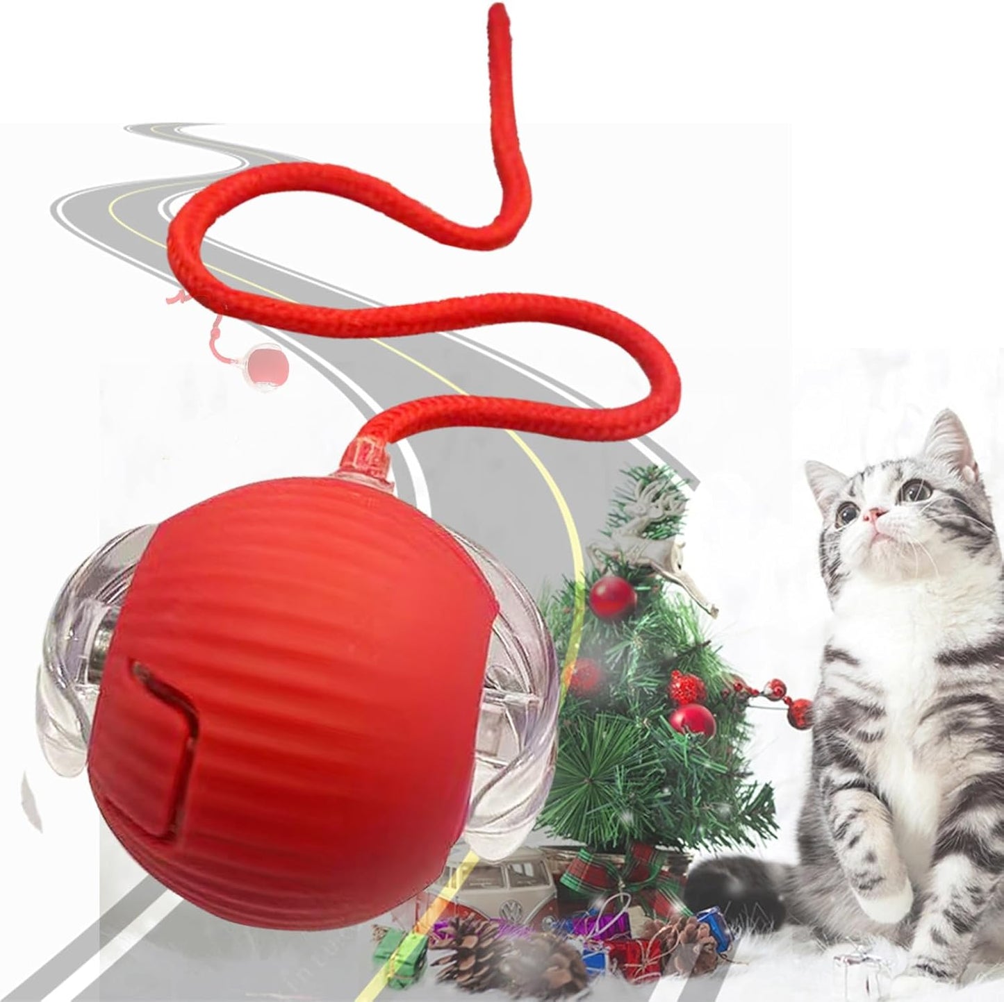 Rechargeable Self-Playing Cat Toy Ball by BLUEYPET