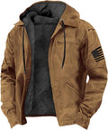 Men's Sherpa Lined Zip Up Hoodie Midweight Fleece - Warm Layer