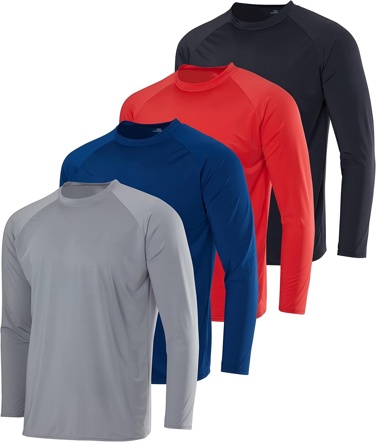 Real Essentials Men's Long Sleeve Rash Guard for Sun Protection