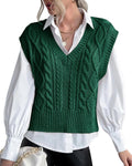 Sweater Vest for Women V Neck Sleeveless Knit - Soft Ribbed Pullover