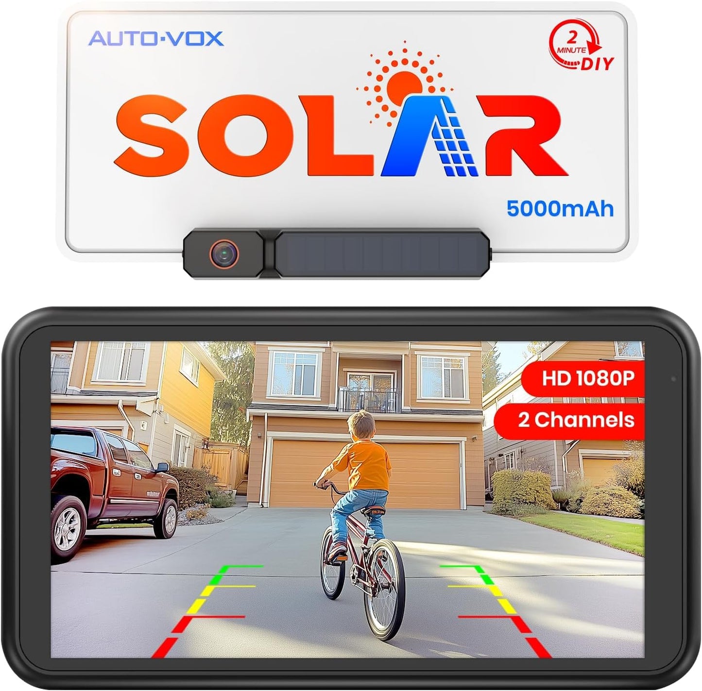 Auto-Vox Solar Wireless Backup Camera: Easy DIY Install, Split Screen, Waterproof