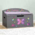 Custom Butterfly and Flower Toy Box for Kids' Creative Play