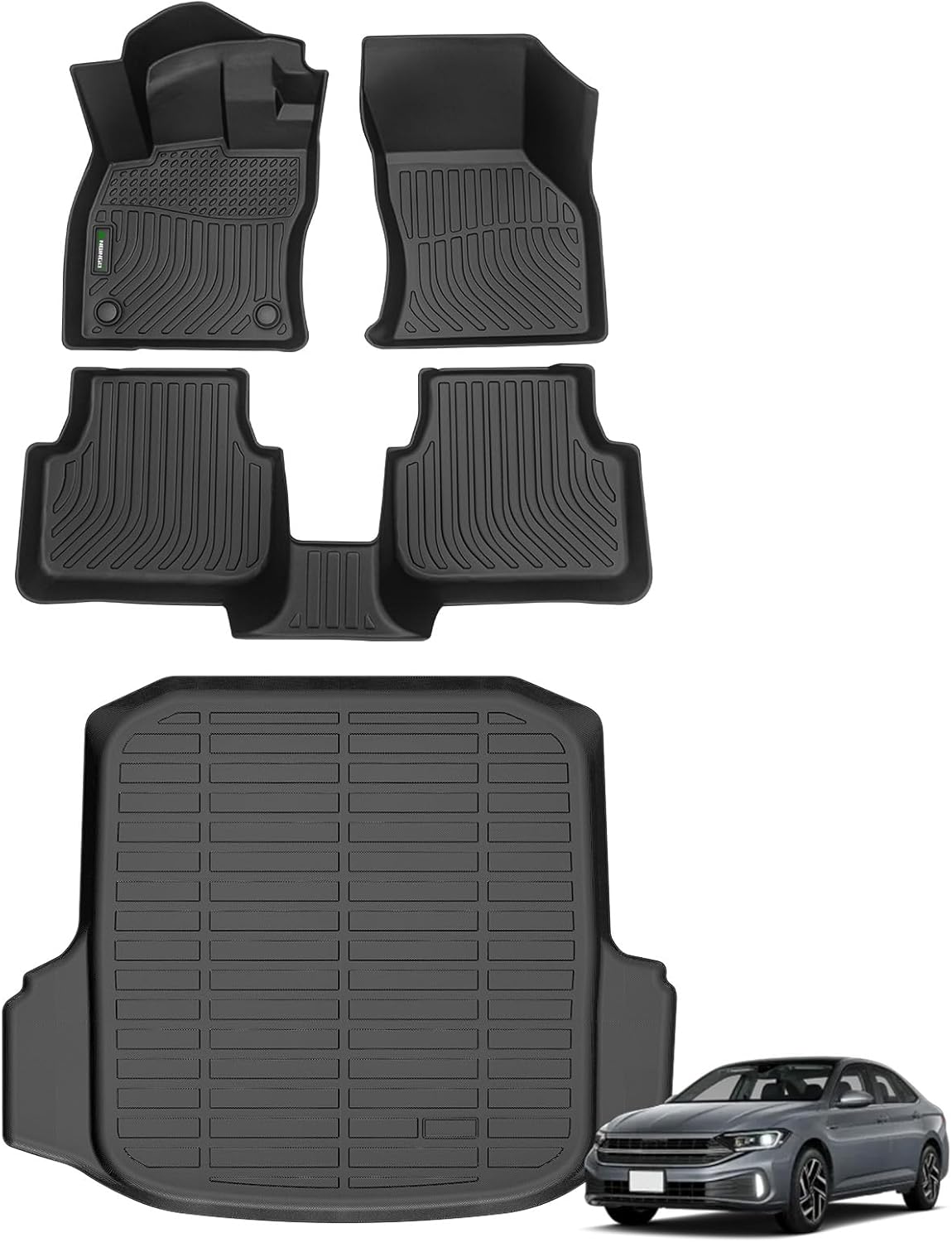 Custom Fit Waterproof Floor Mats & Cargo Liner Set for Jetta