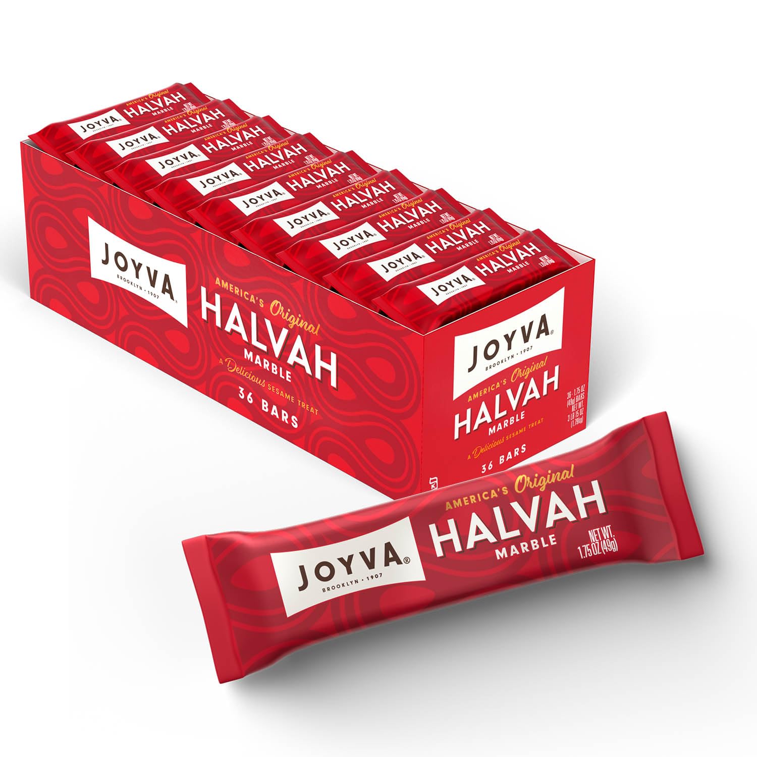 Joyva Halvah Marble 1.75oz Pack of 36 - Delicious Sesame Treat