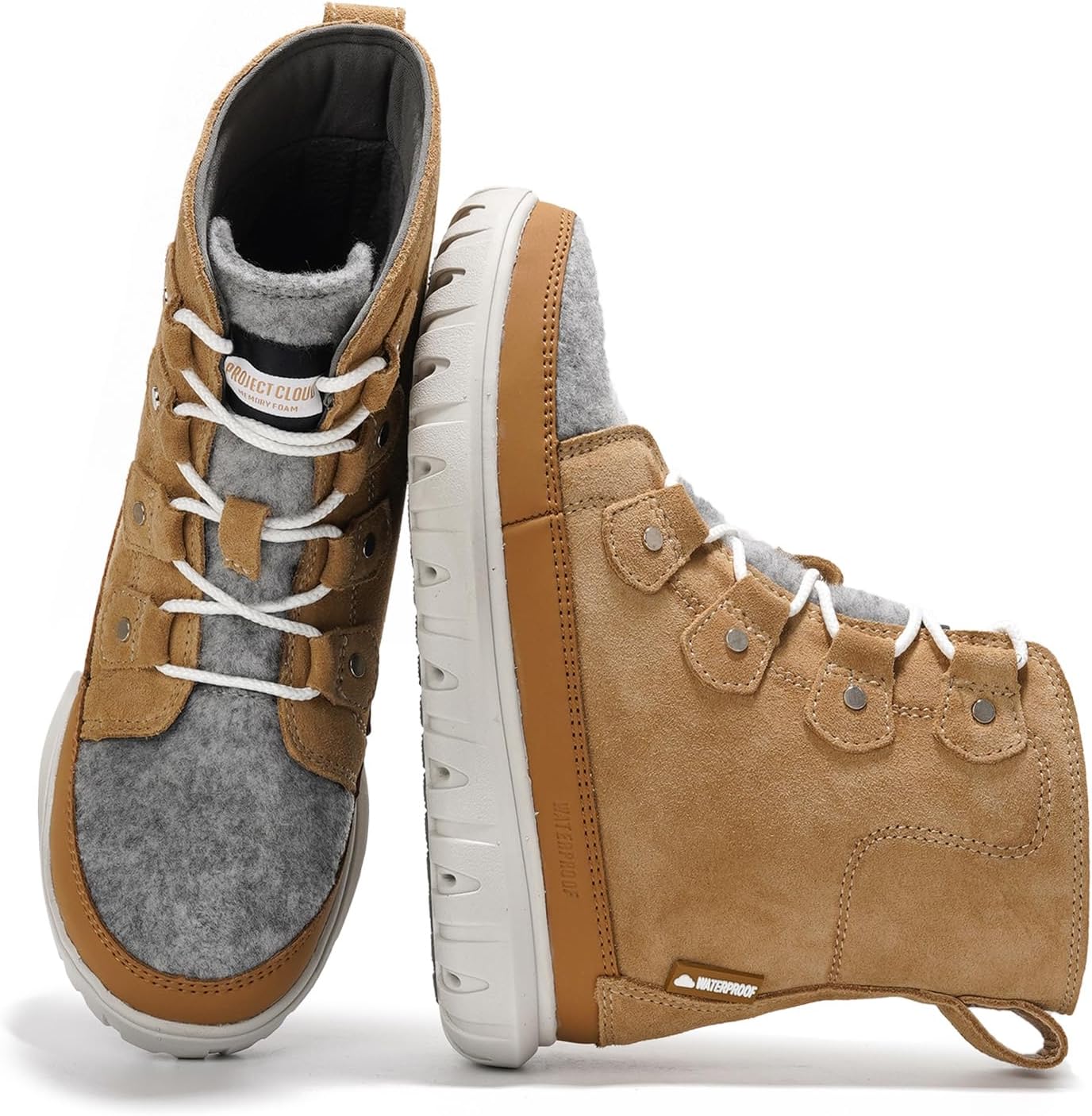 Genuine Suede Waterproof Snow Boots - Project Cloud