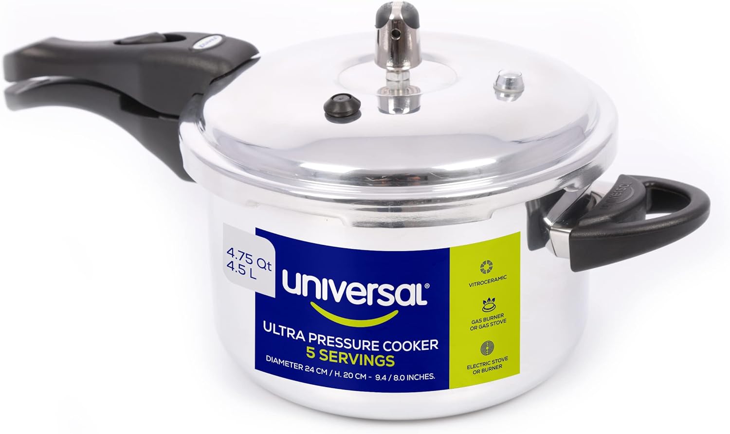 Universal 4.75 Quart Anti-Rust Ultra Pressure Cooker for 5 Servings