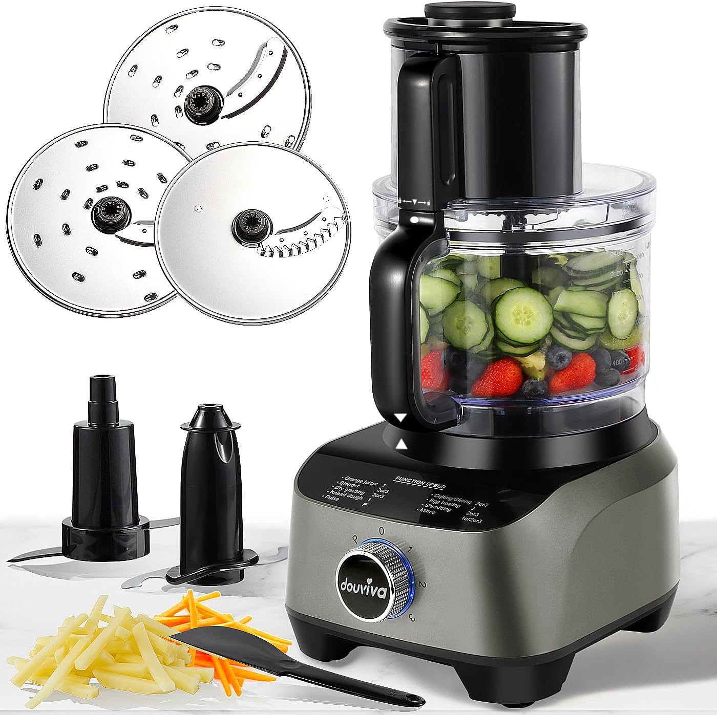 14 Cup Food Processor for Chopping, Blending, and Slicing
