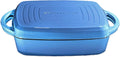 2-in-1 Pre-Seasoned Square Cast Iron Dutch Oven with Dual Handles