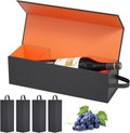 Wine Gift Boxes 12.8 x 3.8 x 3.8 in - Magnetic Collapsible Bottle