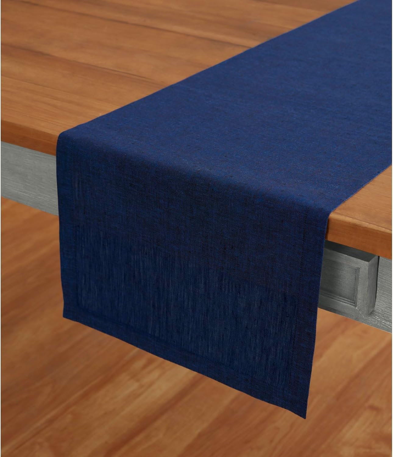 Royal Blue Table Runner 108 Inches Long - Pure Linen Elegance