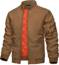 Men's Windproof Bomber Jacket Full Zip Windbreaker - Warm Padded Coat