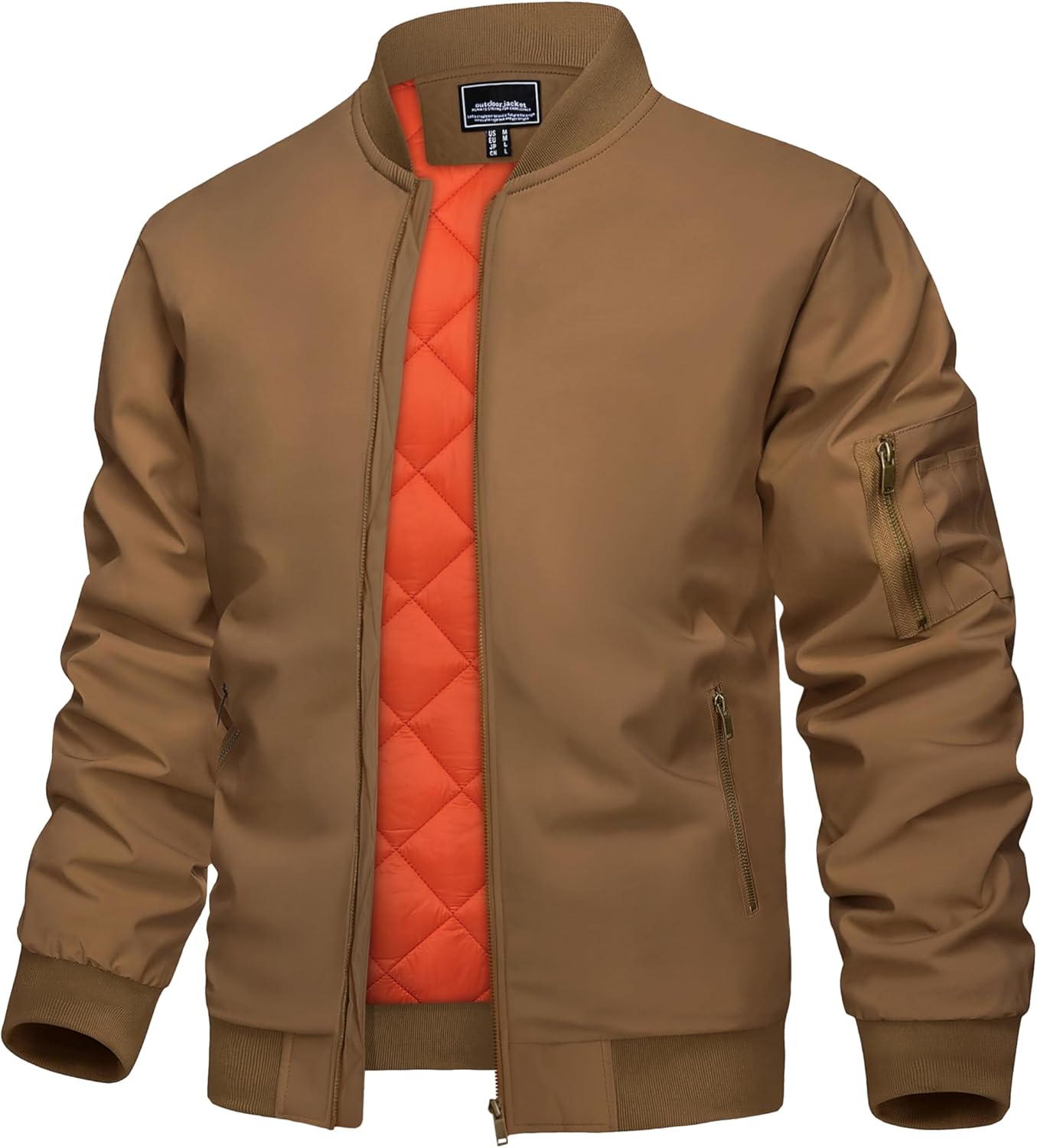 KEFITEVD Men's Casual Windproof Bomber Jacket for Winter Wear