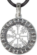 Viking Compass Vegvisir Pendant Necklace Sterling Silver - Handmade