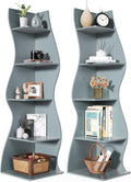 LITTLE TREE Small Corner Shelf 5-Tier Bookshelf - Space-Saving Style
