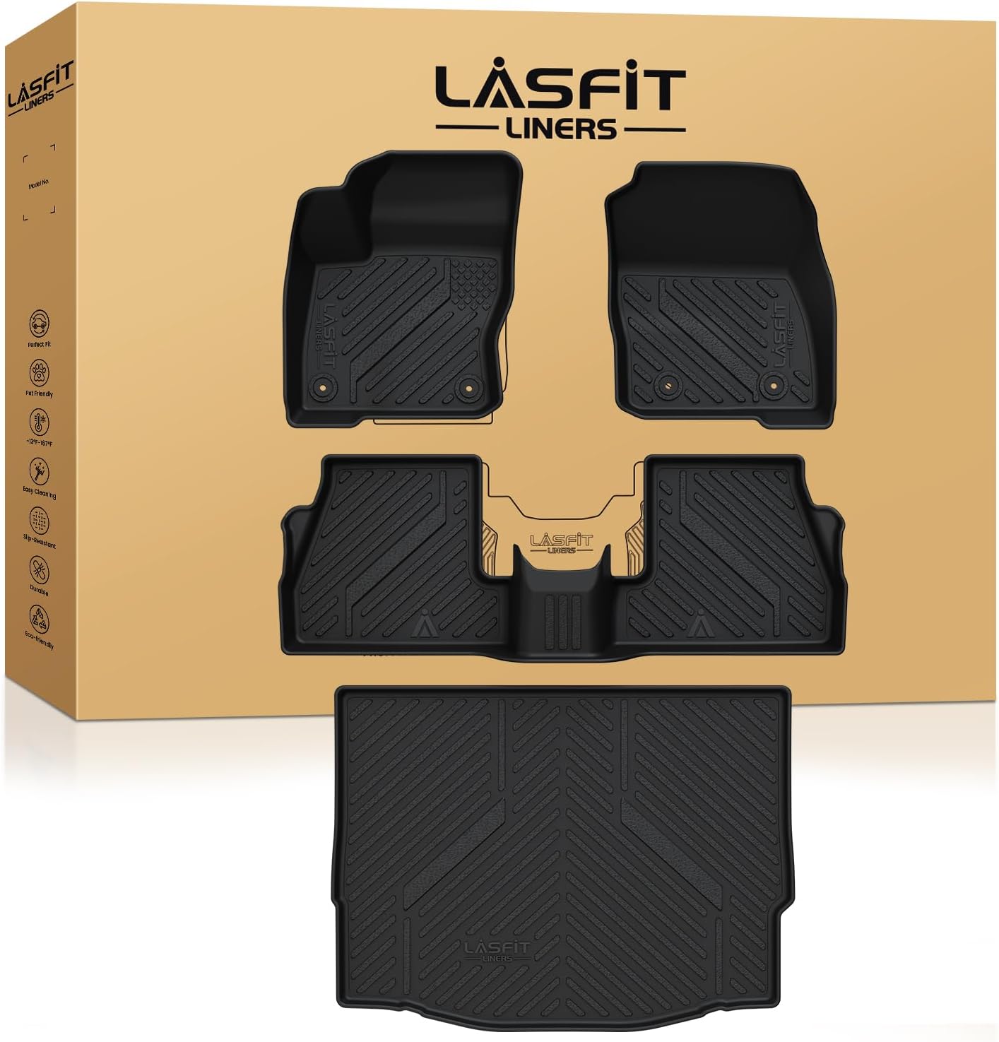 Custom Fit LASFIT Floor Mats for Ford Focus 2012-2018 Models