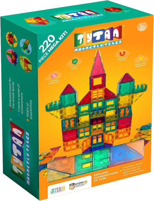 Tytan TILES 220-Piece Magnetic Building Set for Creative Kids