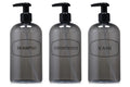 Bottiful Home 16oz Grey Shower Dispensers - Refillable & Drip-Free!
