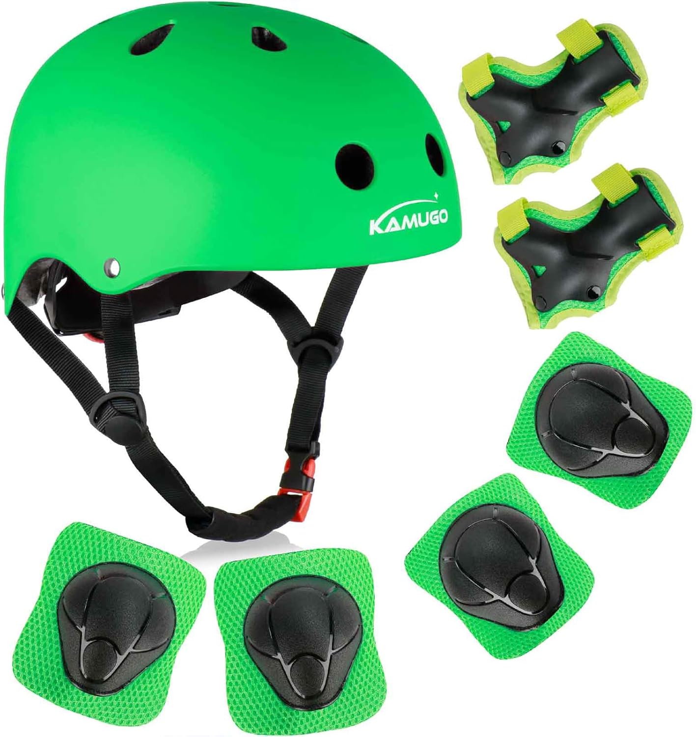 KAMUGO Kids Bike Helmet with Protective Gear Set for Ages 2-8
