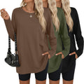 Ficerd Women's Oversized Long Sleeve Shirts for Casual Wear