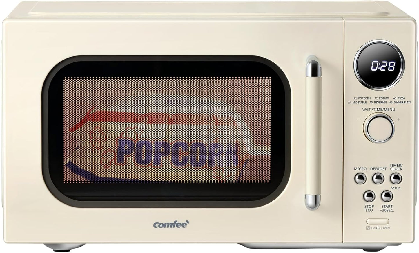 COMFEE Retro Ovens: Compact 0.9 cu.ft Microwave with Style