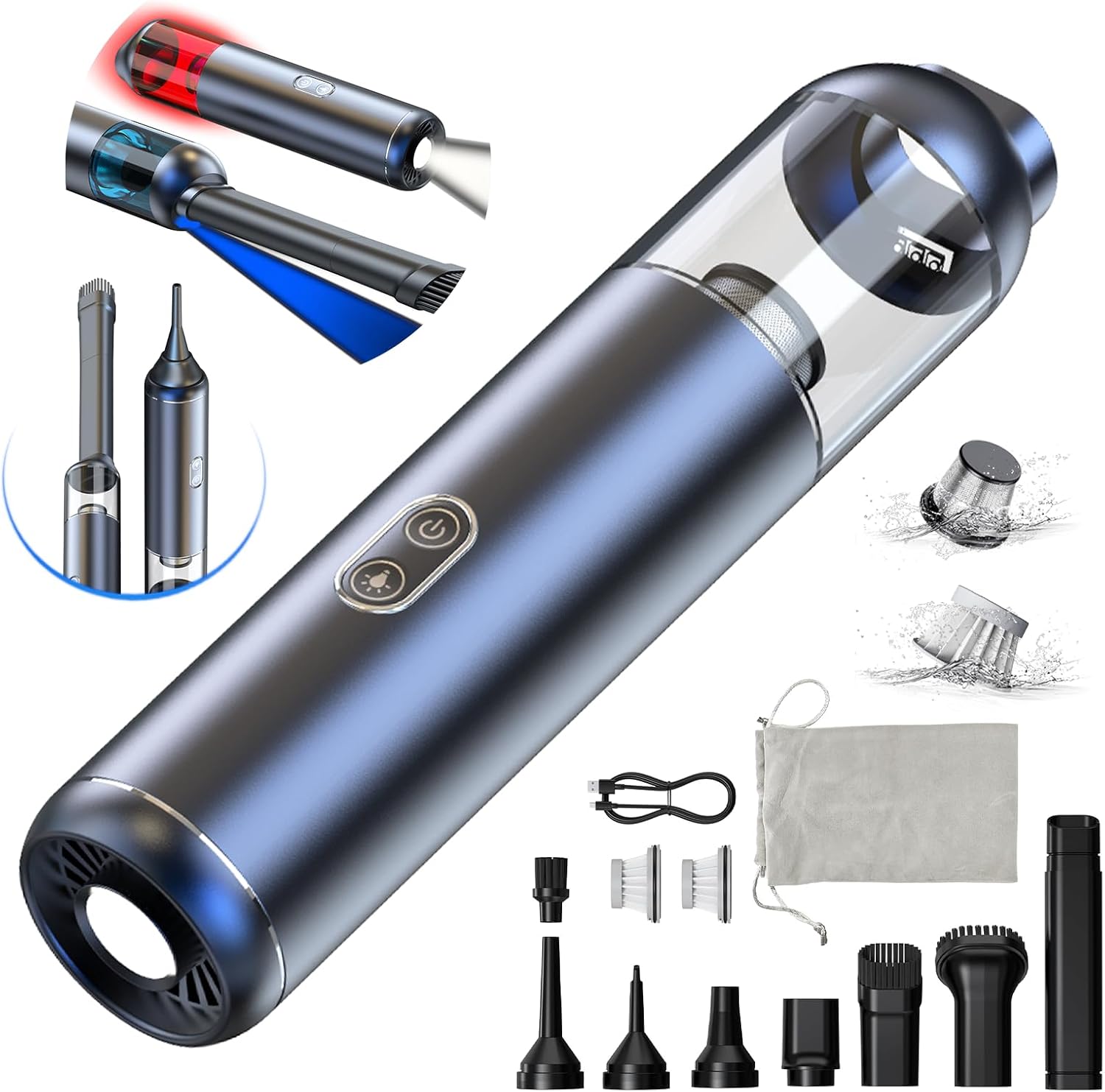 14000PA High Power Cordless Car Vacuum - Fangool