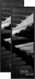 10x30 Poster Frame 2 Pack Black - Large Picture Frames for Wall Art