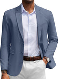 Men's Herringbone Blazer Slim Fit Cotton Sport Coat