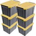 72Quart Plastic Storage Bin - Stackable, Nestable Large Container