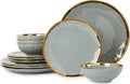 Porcelain Luxury Dinnerware Sets for 4 with Gold Trim Design