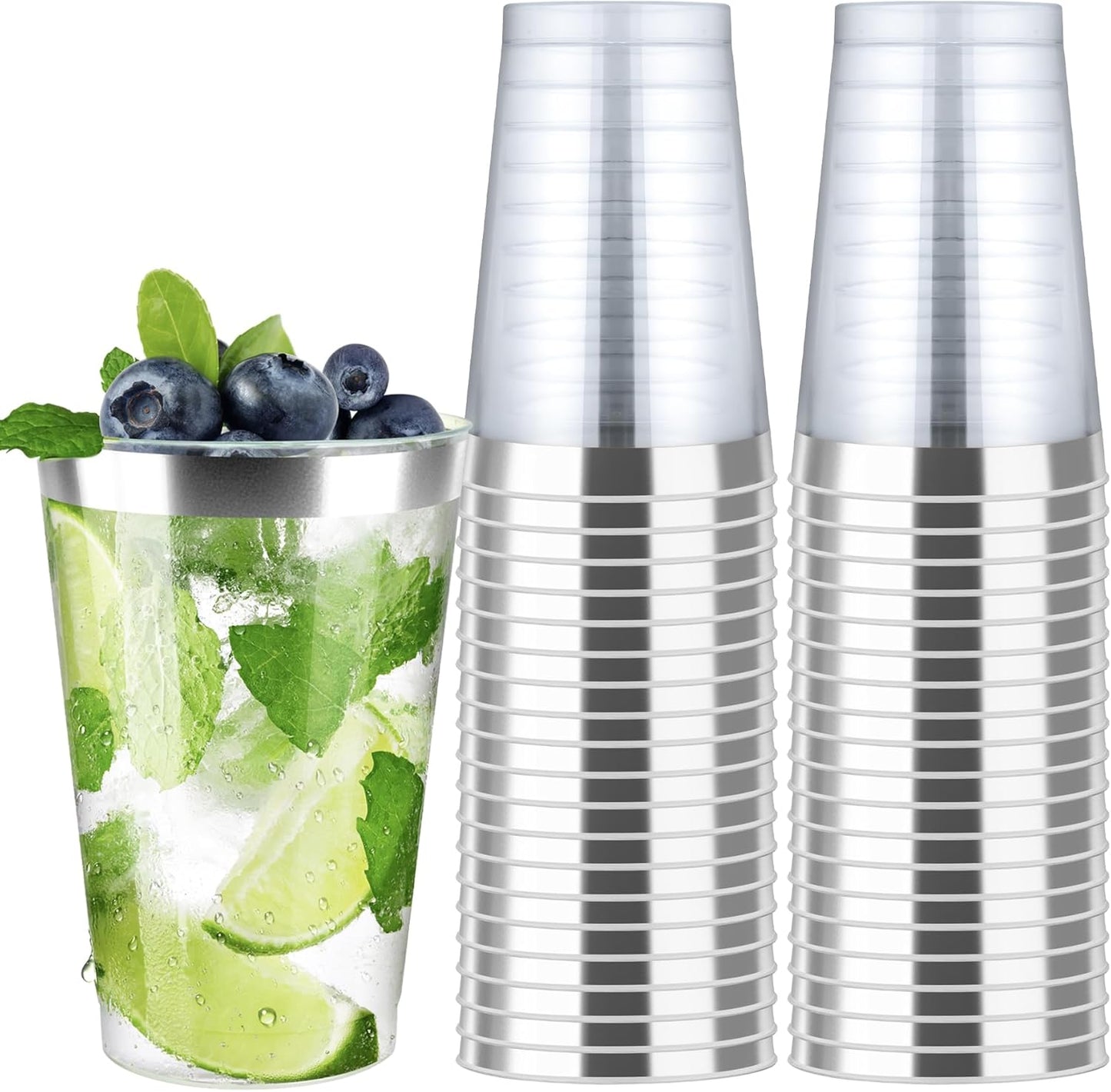 200 Pack 12oz Clear Plastic Cups for Parties and Weddings