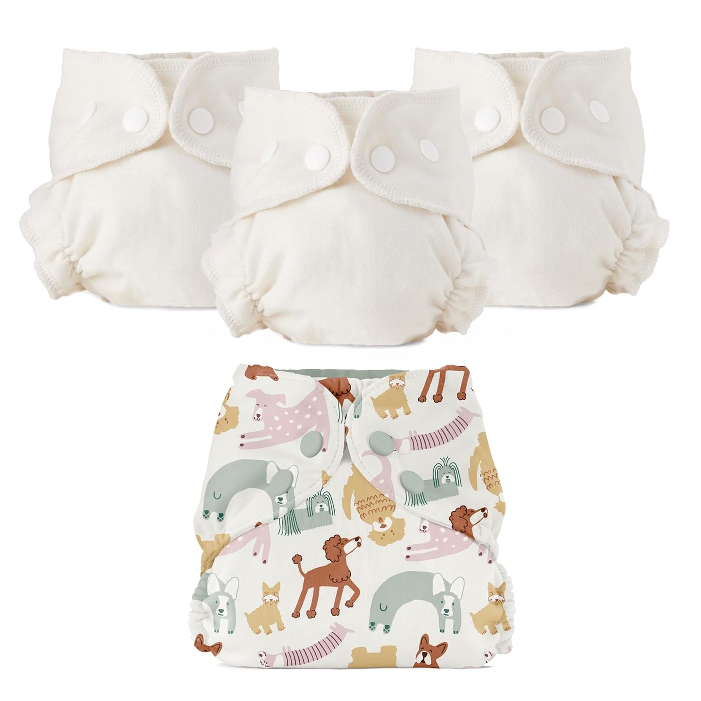 Esembly Cloth Diaper Bundle Set - Organic Cotton & Waterproof Cover