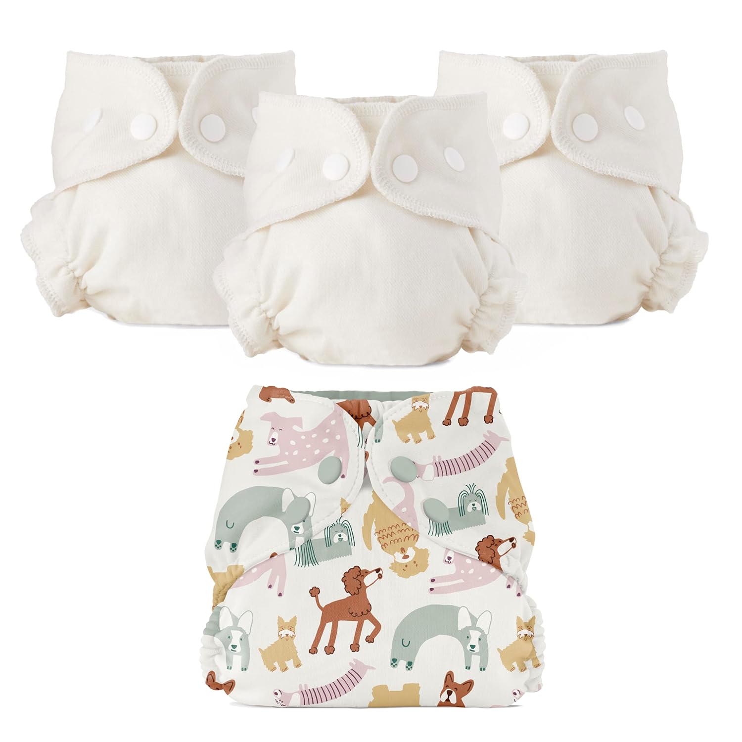 Esembly Cloth Diaper Bundle Set - Organic Cotton & Waterproof Cover