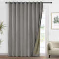 Macochico Home Theater Velvet Curtains 100% Blackout Grey - Full