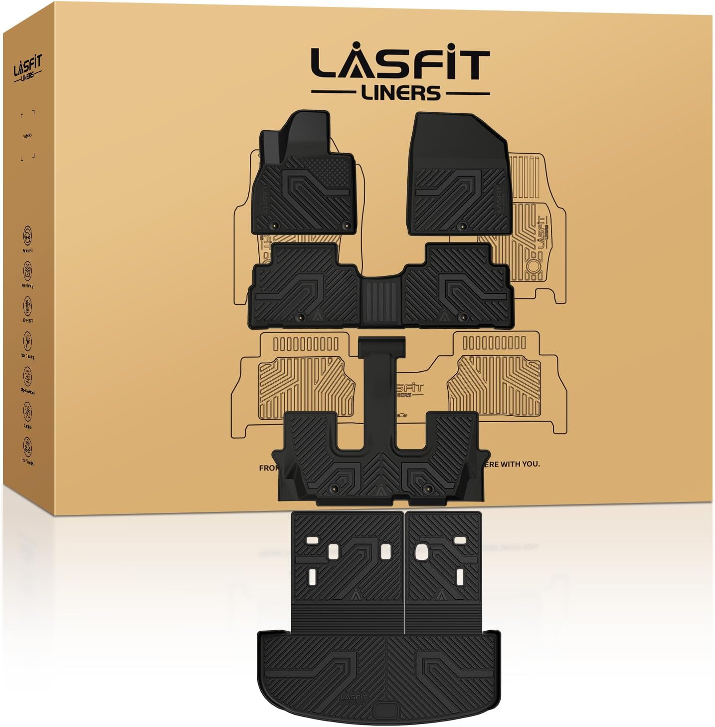 Custom Fit LASFIT Floor Mats for Kia Telluride 2020-2025