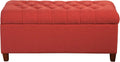 Tufted Ainsley Button Storage Ottoman Bench with Hinged Lid