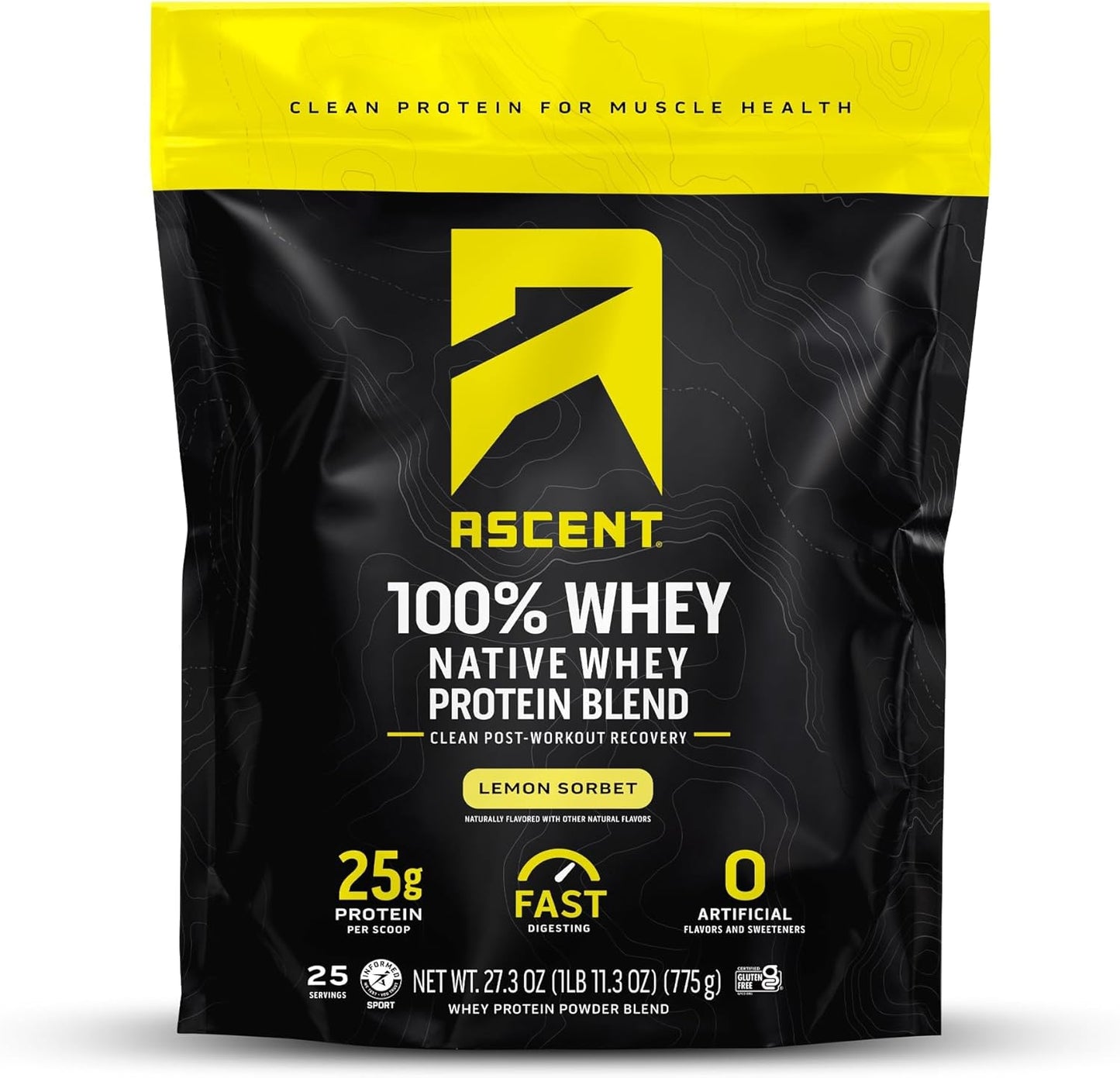 Ascent 100% Whey Protein Powder - Lemon Sorbet Flavor Review