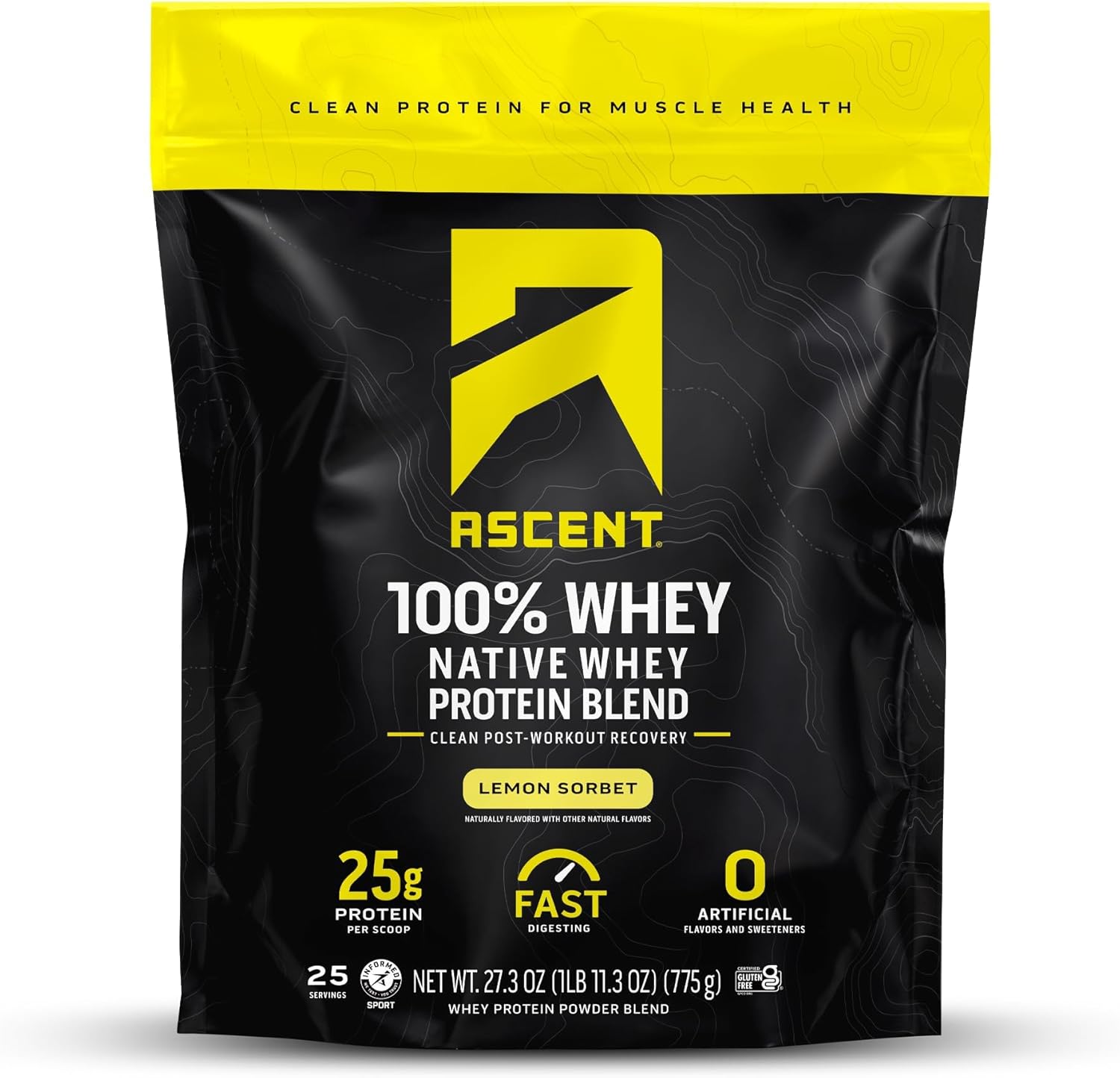 Ascent 100% Whey Protein Powder - Lemon Sorbet Flavor Review