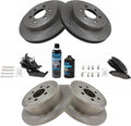TRQ Front and Rear Brake Pad & Rotor Kit Compatible with 2003-2004