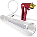 LeLuv Maxi Red Buddy Penis Pump 18in x 2.25in - Dual-User Vacuum Pump