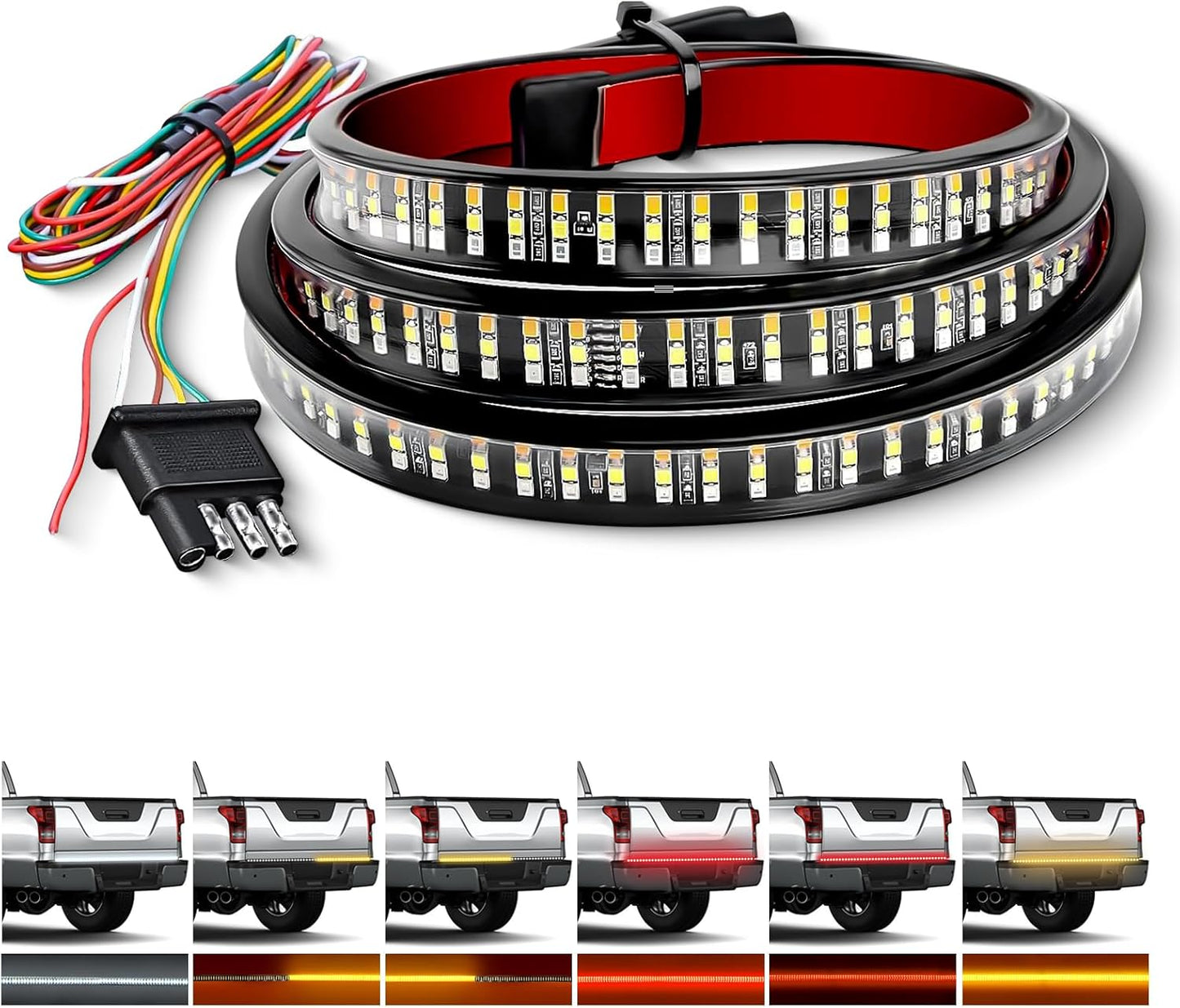 GOOACC Truck Tailgate Light Bar 48in with 6 Functions and LEDs