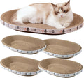 Large Cat Scratcher Cardboard Oval Nest - Cozy Lounger & Scratch Pad