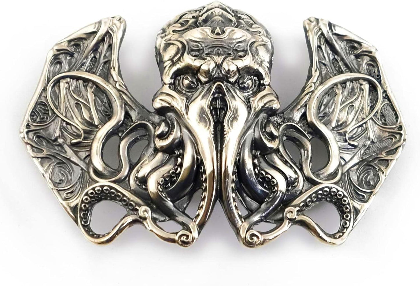 Cthulhu German Silver Belt Buckle - Handmade Davy Jones Design