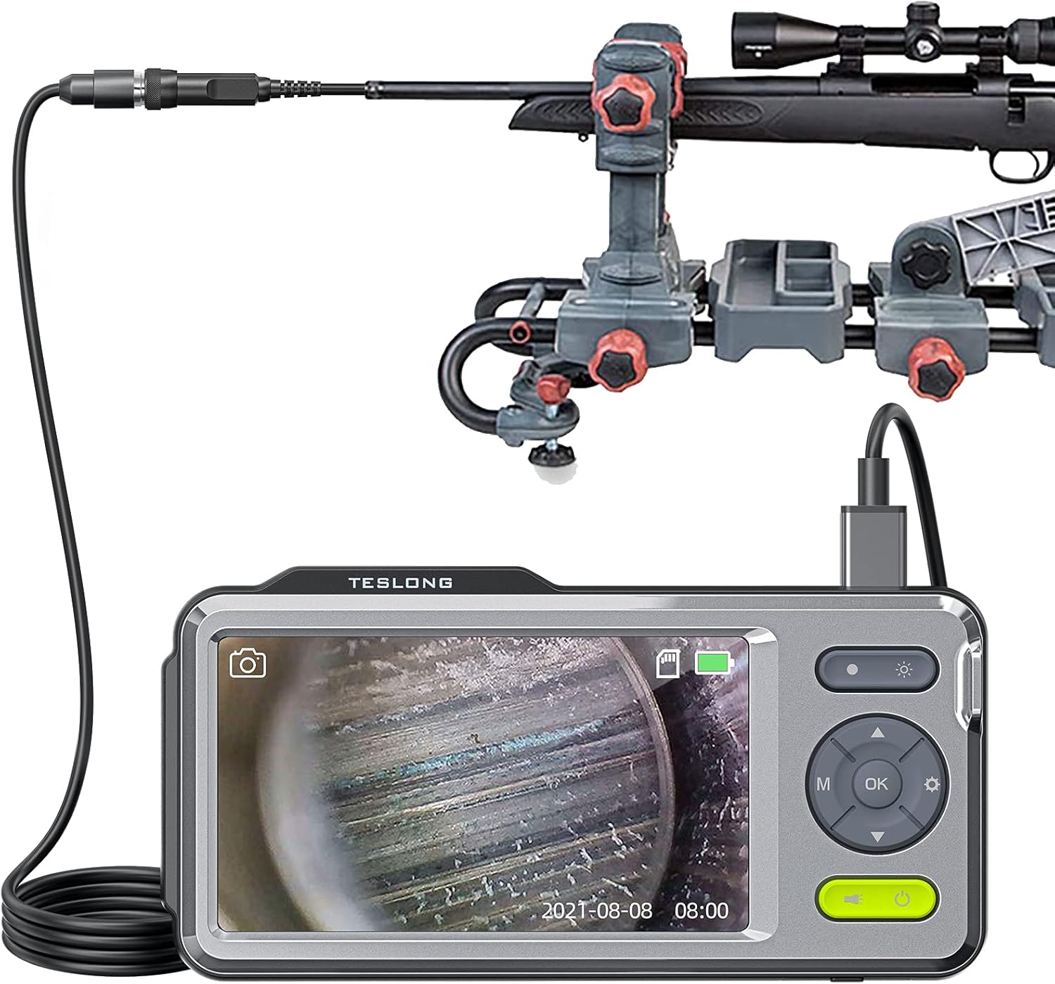 Teslong Rifle Borescope Inspection Camera with 5in Monitor